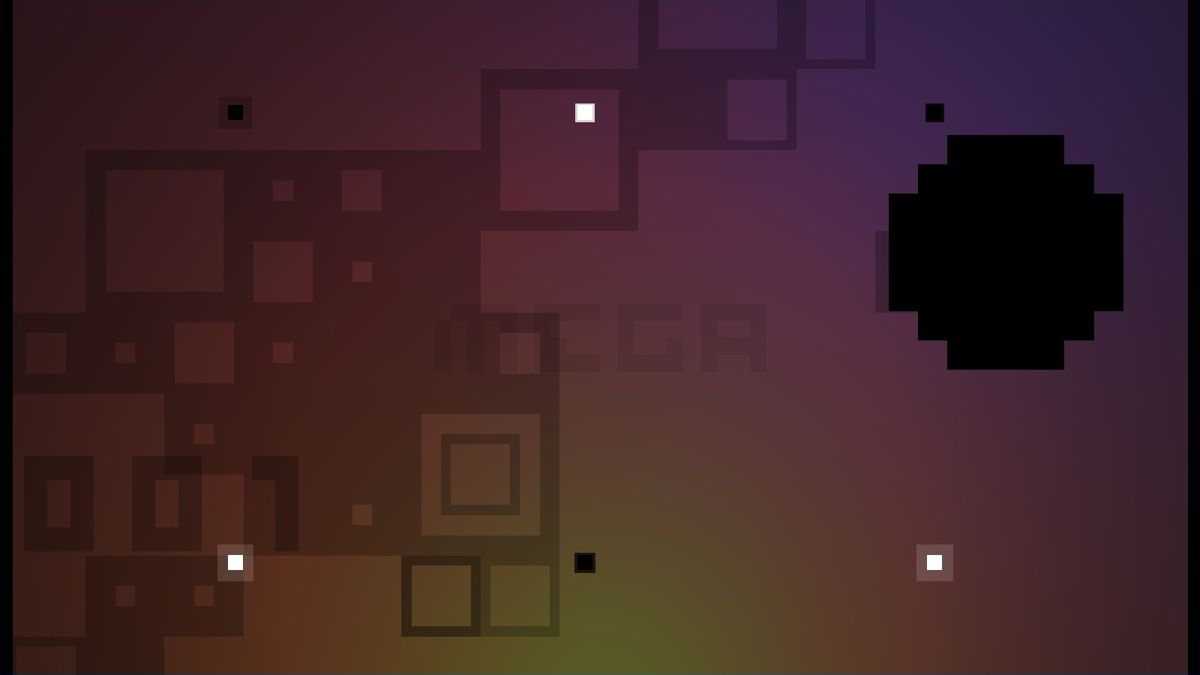 Bit.Trip Void (Windows) screenshot: Player need only black points to grab!