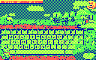 Fun School 4: For 5 to 7 Year Olds (DOS) screenshot: Typing (CGA)