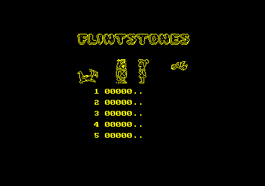 Yabba Dabba Doo! (Amstrad CPC) screenshot: High-Scores