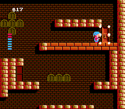 Milon's Secret Castle (NES) screenshot: A door appears when Milon shoots bubbles into the air