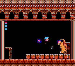 Milon's Secret Castle (NES) screenshot: A miniboss, the first of many
