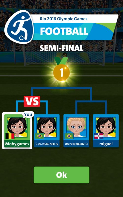 Rio 2016 Olympic Games (Android) screenshot: The game always start with a semi-final.