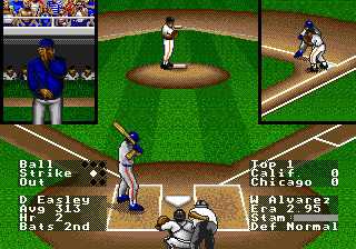 R.B.I. Baseball '94 (Genesis) screenshot: The coach giving signals
