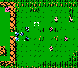 Fire Emblem Gaiden (NES) screenshot: Battle Map