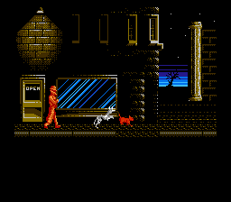 Nightshade (NES) screenshot: Stray animals on the street