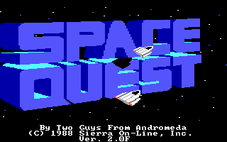 Space Quest II: Chapter II - Vohaul's Revenge (DOS) screenshot: Title Screen A