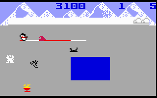 Thin Ice (Intellivision) screenshot: The seal is closing in!