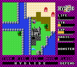 Screenshot of Hydlide (NES, 1984) - MobyGames