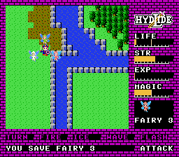 Screenshot of Hydlide (NES, 1984) - MobyGames