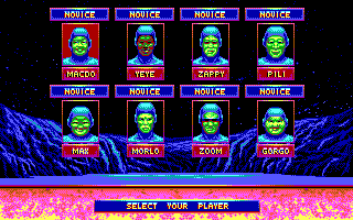 Disc (DOS) screenshot: Choose your player (EGA)