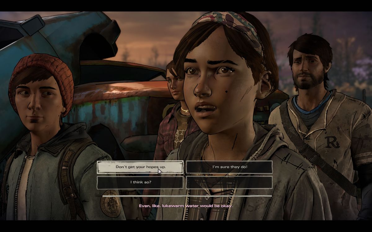 The Walking Dead: A New Frontier (Windows) screenshot: Episode 1: Mariana looks forward to seeing Prescott.
