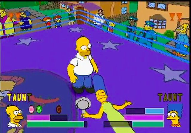 The Simpsons Wrestling (PlayStation) screenshot: Third Round