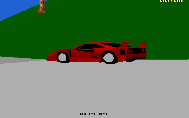 Car and Driver (DOS) screenshot: Ferrari F40