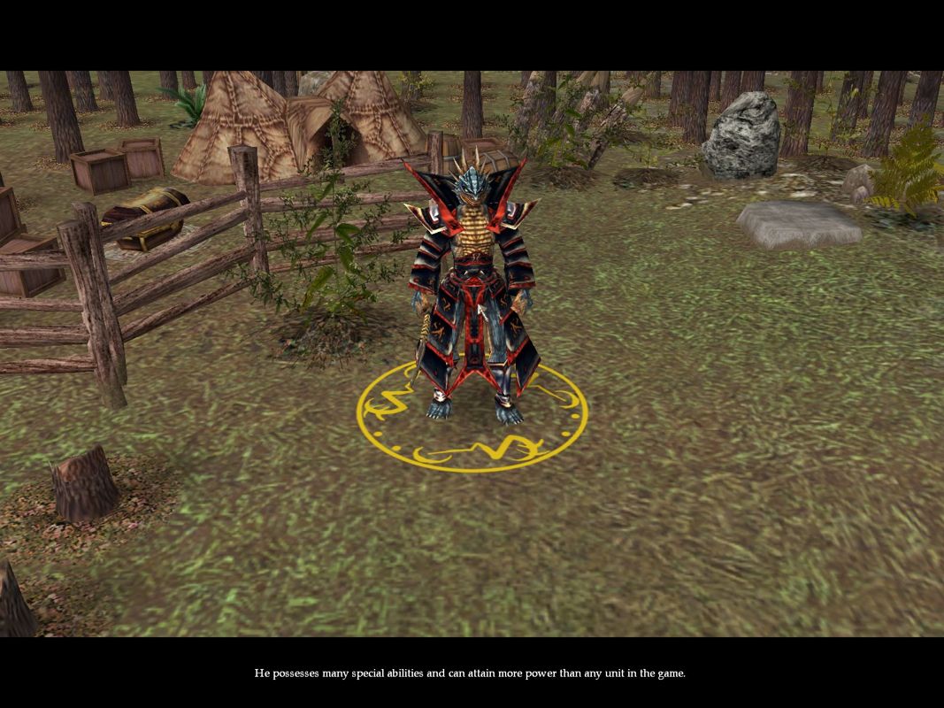 Lords of EverQuest (Windows) screenshot: The game's tutorial gives the player control of Lord Skaas