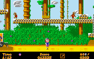 Catch 'Em (DOS) screenshot: Level 4.