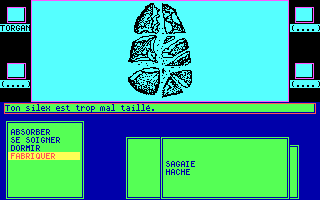 Sapiens (DOS) screenshot: A Piece of Flint.