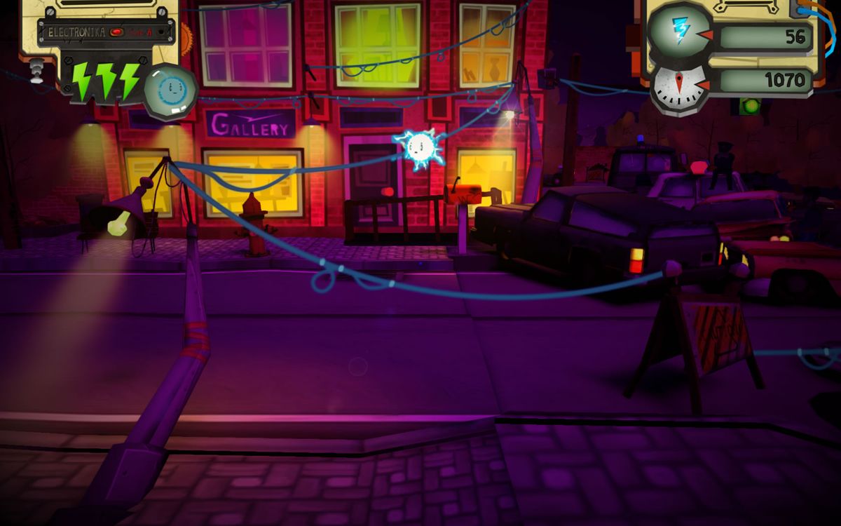 TurnOn (Windows) screenshot: You can quickly move between the front and the back, although curiously, the shape of the sparkle does not scale much.
