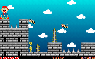 Super Trix (DOS) screenshot: Level 2