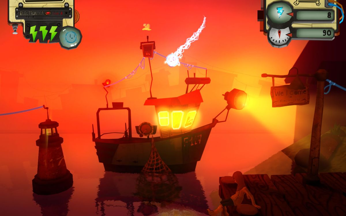 TurnOn (Windows) screenshot: Using a boat you get back ashore.