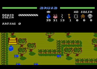 Druid (Atari 8-bit) screenshot: Ah, the next level