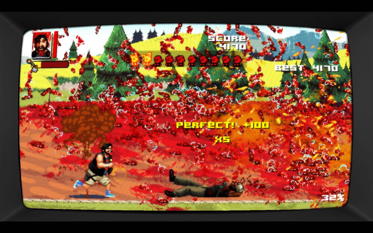 Dead Island: Retro Revenge (Windows) screenshot: Lots of blood and gibs