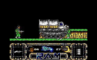 R.A.M. (DOS) screenshot: An armored vehicle (EGA).