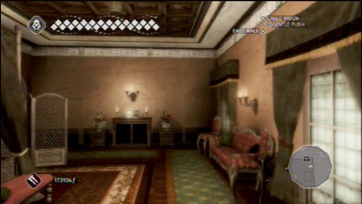 Assassin's Creed II (PlayStation 3) screenshot: In your mother's room, looking from the 1st-person perspective.