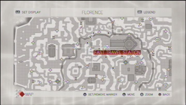 Assassin's Creed II (PlayStation 3) screenshot: Map of the area.