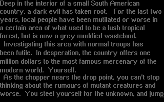 Industrial Killers (DOS) screenshot: Background story.