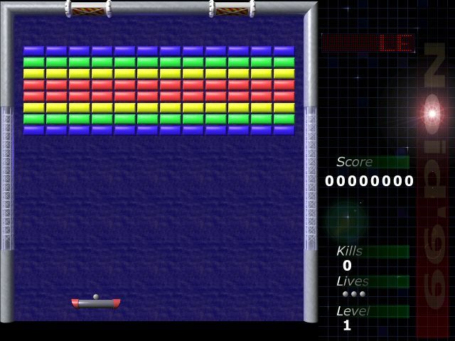 Noid'99 (Windows) screenshot: The start of level 1