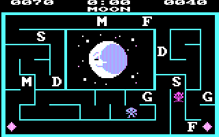 Alphabet Zoo (PC Booter) screenshot: Outcome of a two-player race (CGA, RGB)