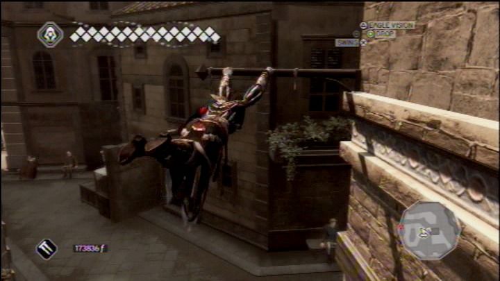 Assassin's Creed II (PlayStation 3) screenshot: "Swing it, shake it, move it, break it, show 'em how good you aaare!"