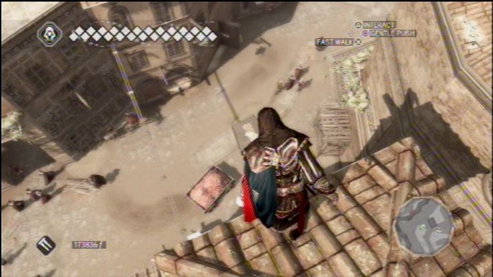 Assassin's Creed II (PlayStation 3) screenshot: Let's hope nobody's gonna move that haystack below.