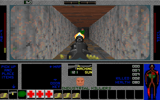 Industrial Killers (DOS) screenshot: Found a machinegun!
