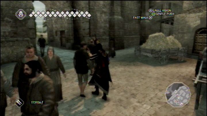 Assassin's Creed II (PlayStation 3) screenshot: Blending with crowd is the essence of stealth play.