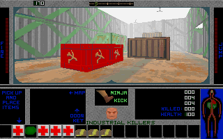 Industrial Killers (DOS) screenshot: Storage area.