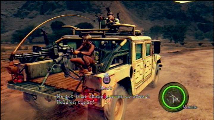 Resident Evil 5 (PlayStation 3) screenshot: Quick-time events will prevent you from relaxing during the cutscenes.