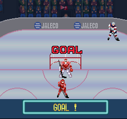 Pro Sport Hockey (SNES) screenshot: Goal!