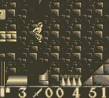 Bram Stoker's Dracula (Game Boy) screenshot: Jump the spikes