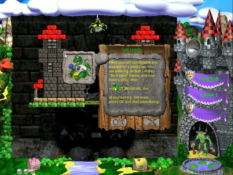 1st Go Warkanoid 3: Story-book (Windows) screenshot: Preparing to play level one
