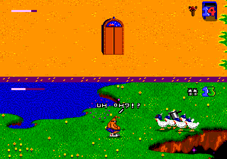 ToeJam & Earl (Genesis) screenshot: Tomato-shooting hen