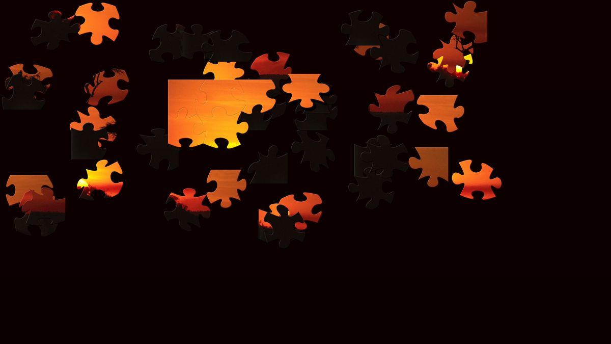 Puzzle Master 5 (Windows) screenshot: The supplied screensaver in action