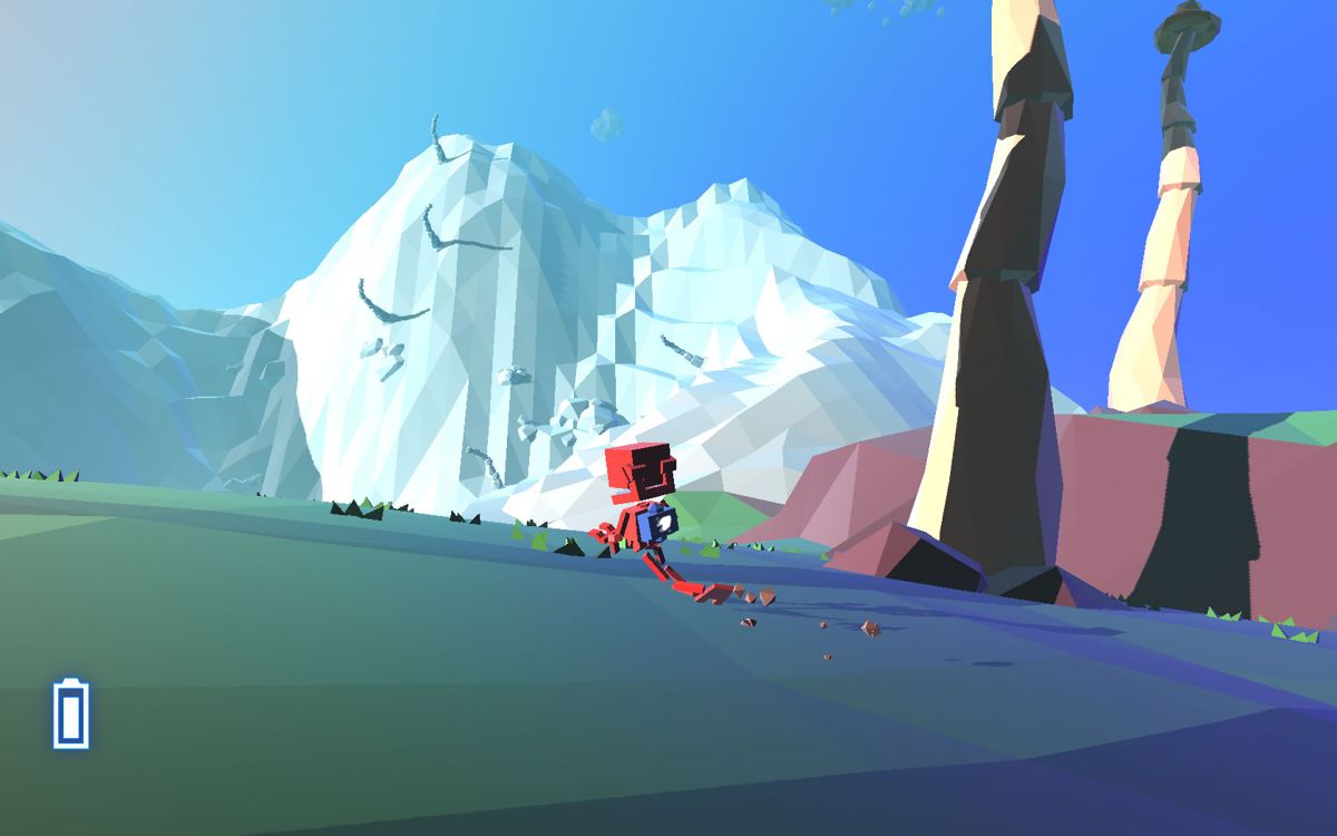 Grow Up (Windows) screenshot: Here the grass is green, but in the background you can see the ice mountains.