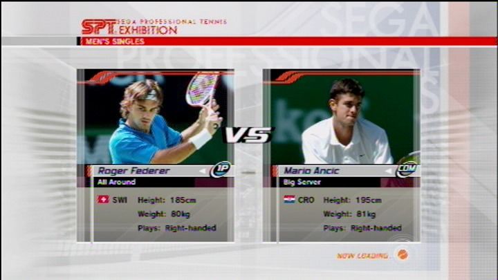 Virtua Tennis 3 (PlayStation 3) screenshot: One on one match has been set.