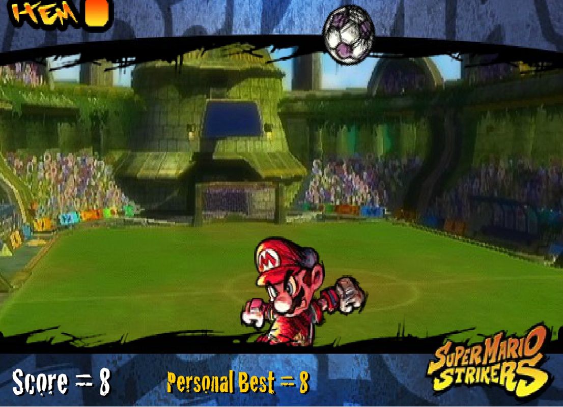 Super Mario Strikers: Heads-Up (Browser) screenshot: Gameplay