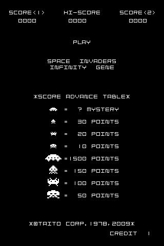 Space Invaders Infinity Gene (iPhone) screenshot: Loading Screen