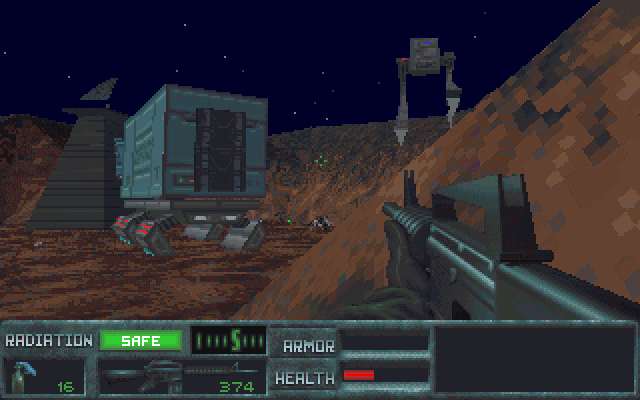 SkyNET (DOS) screenshot: In game action