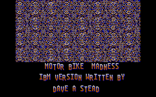 Motorbike Madness (DOS) screenshot: IBM version credits