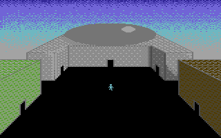 Corsair (Commodore 64) screenshot: At a space port