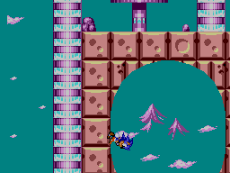 Sonic the Hedgehog 2 (SEGA Master System) screenshot: Vertical Sonic